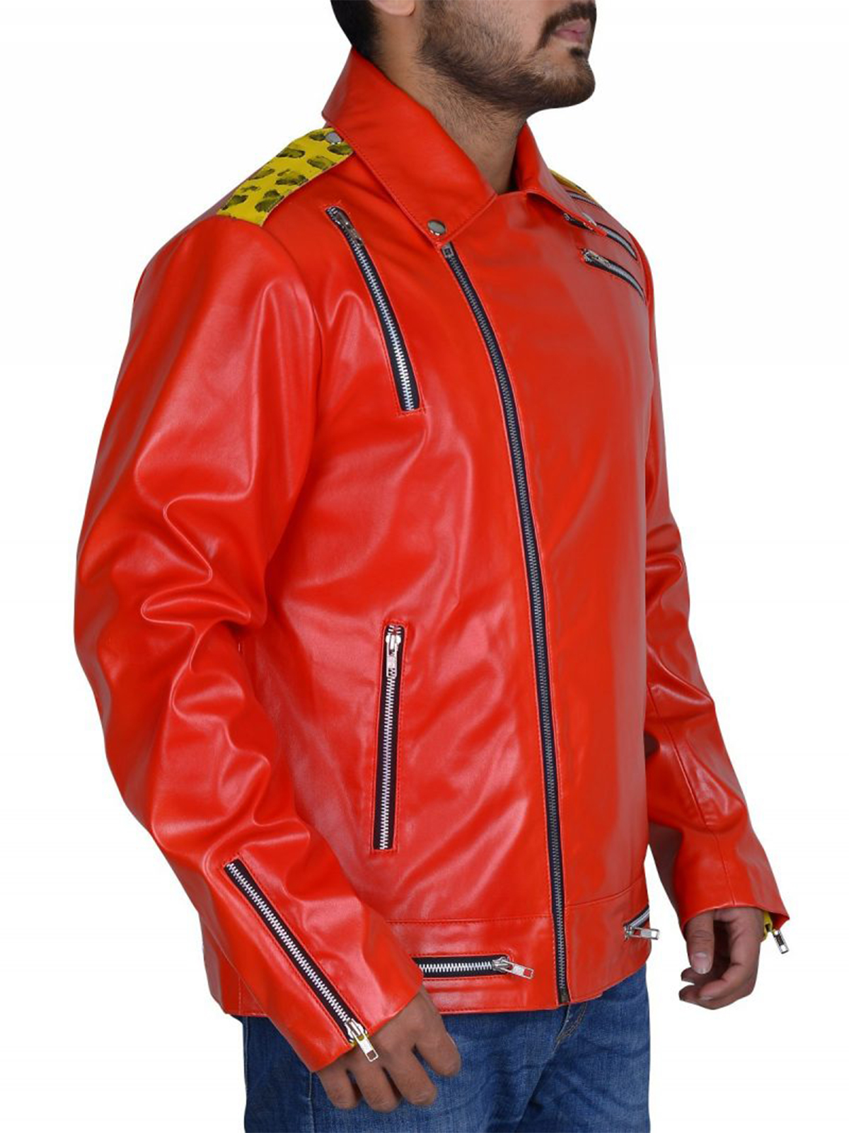 Wrestler Eric Arndt Red Leather Jacket
