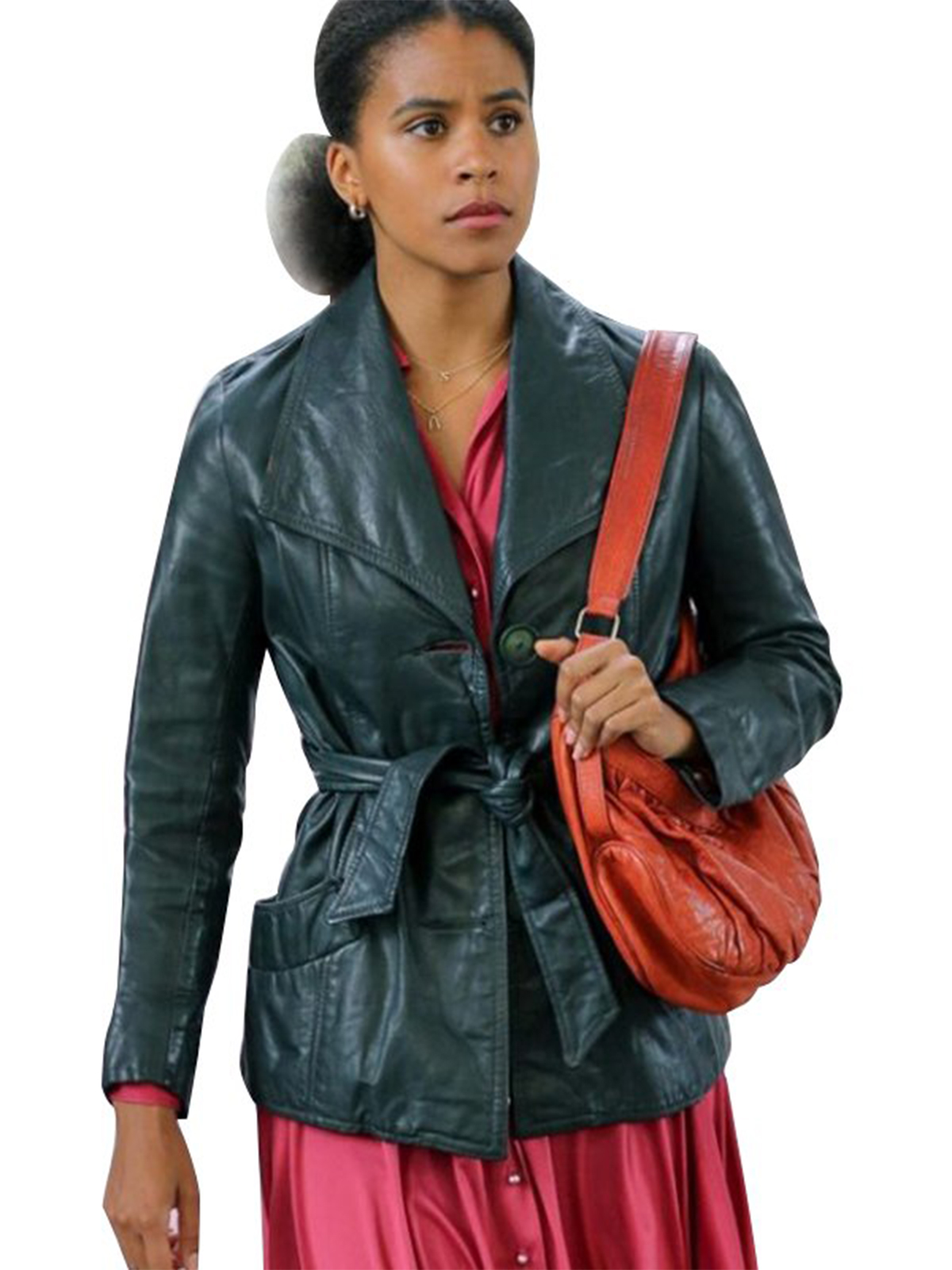 Zazie Beetz Joker Black Leather Jacket