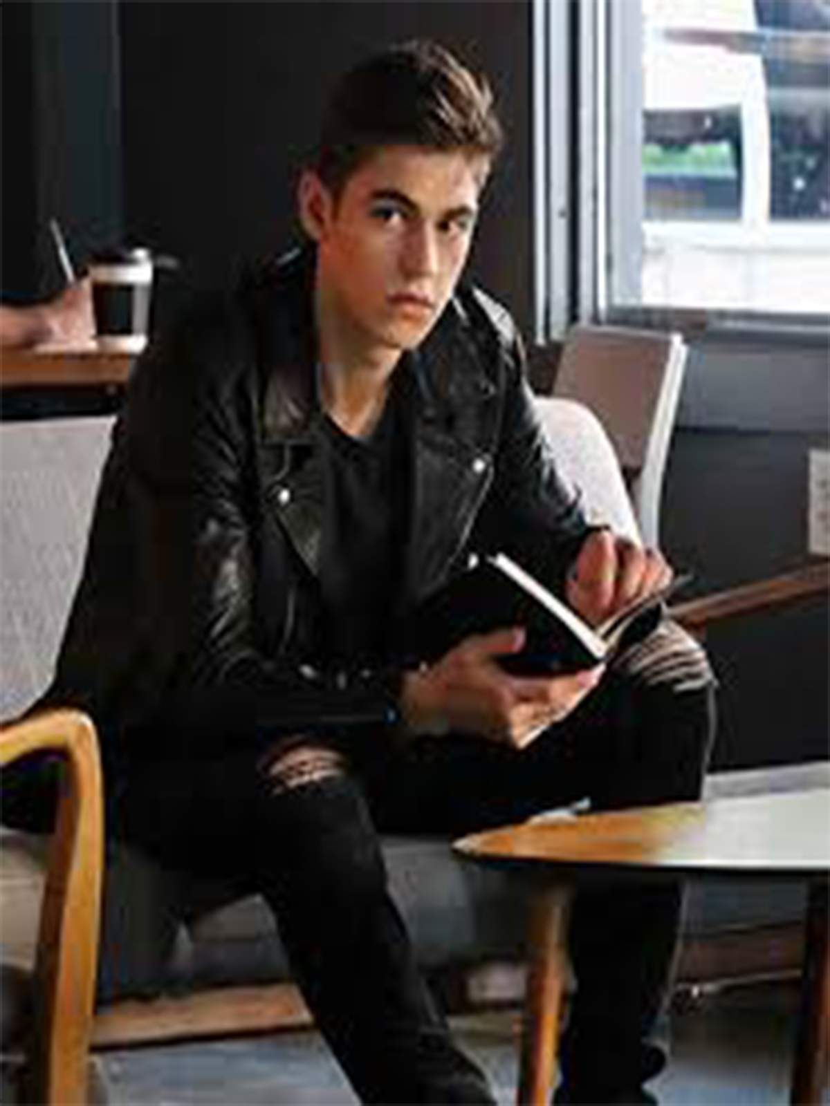 After We Collided Hero Fiennes Tiffin Black Leather Jacket