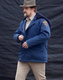 David Harbour Stranger Things Shearling Jacket