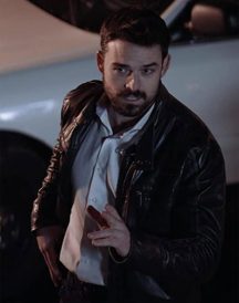 Detective Saks Torn Dark Bullets Leather Jacket