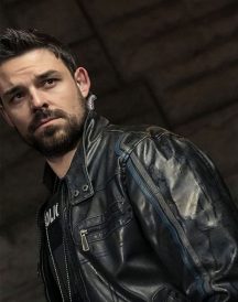 Detective Saks Torn Dark Bullets Leather Jacket