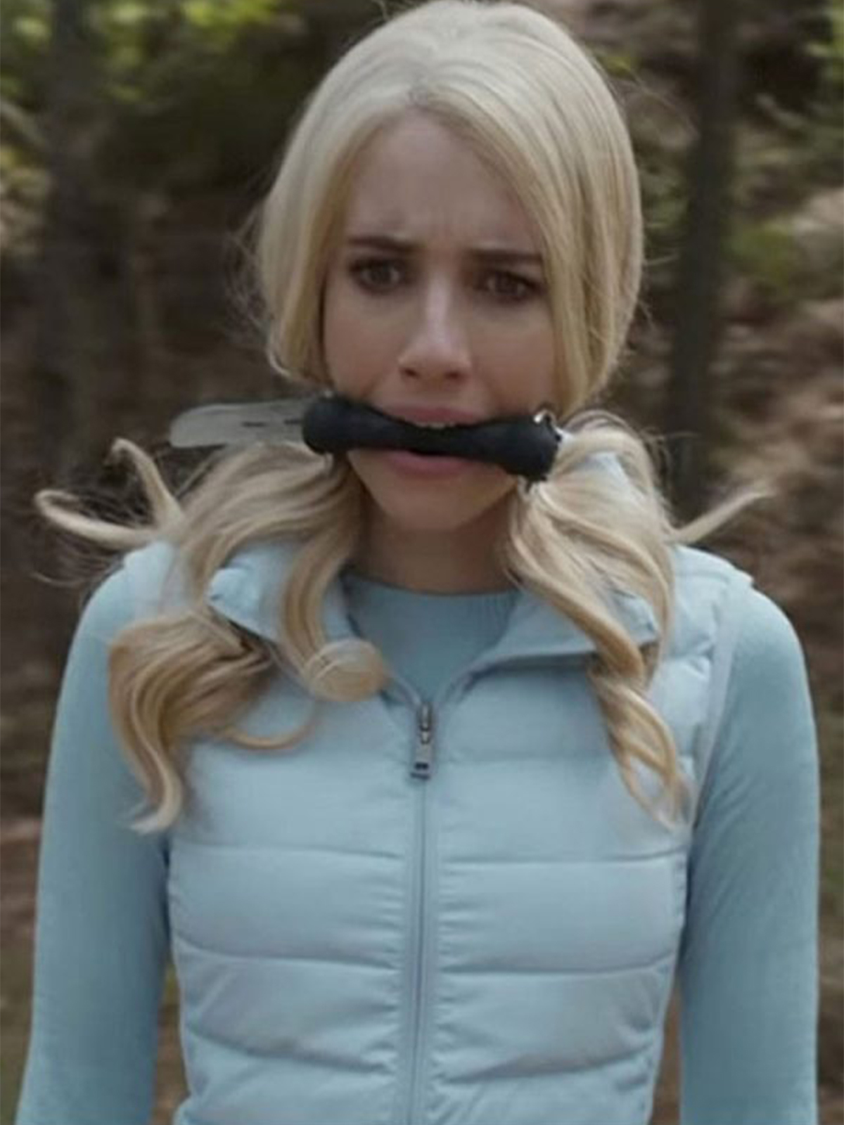 Emma Roberts The Hunt Blue Vest