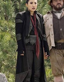 Jumanji The Next Awkwafina Leather Coat Black