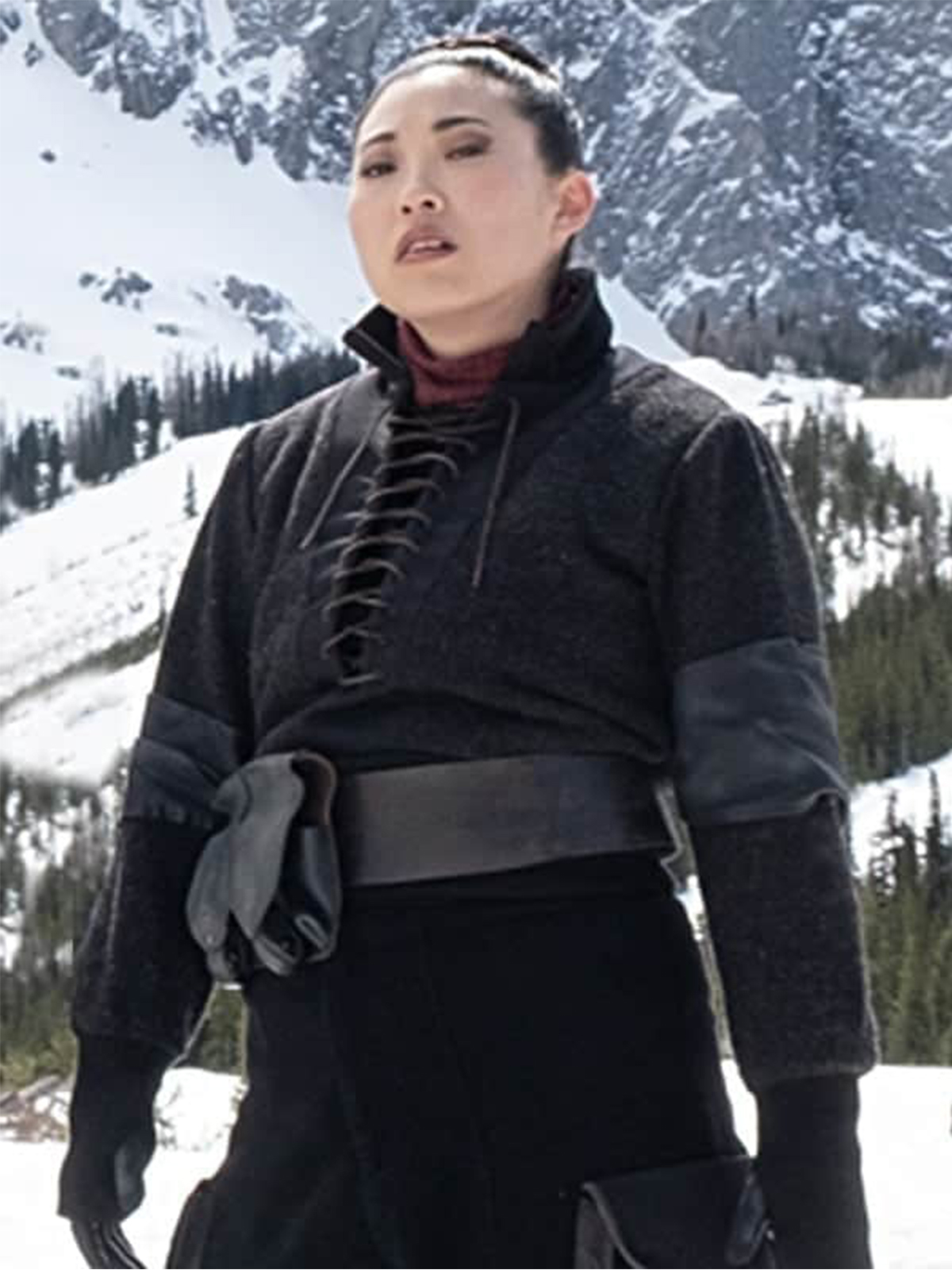 Jumanji The Next Awkwafina Leather Coat Black