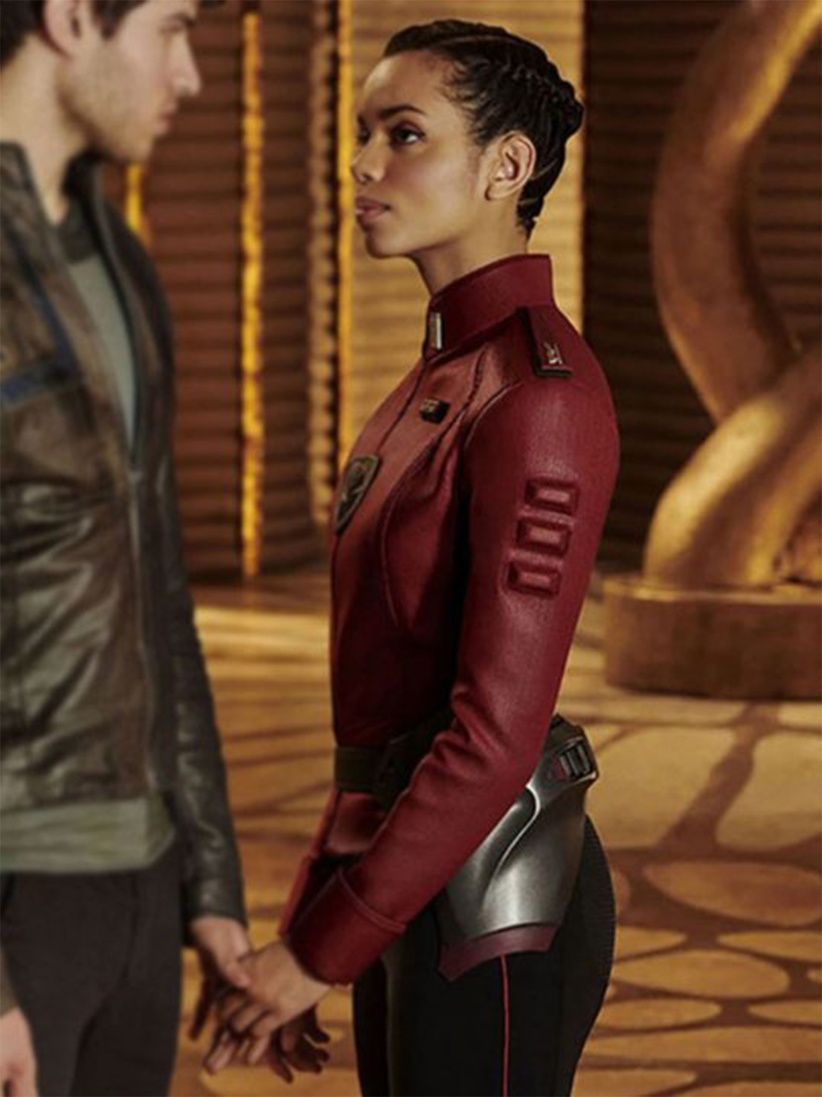 Krypton Lyta-zod Red Leather Jacket
