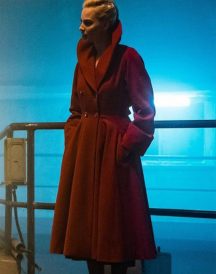 Margot Robbie Terminal Red Coat