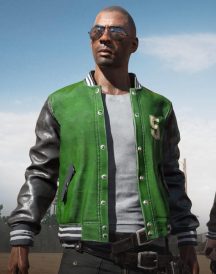 Pubg 5m Varsity Leather Jacket
