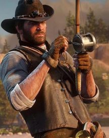 Red Dead Redemption Fishing Brown Leather Vest