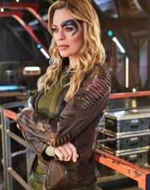 Star Trek Picard Jeri Ryan Leather Jacket