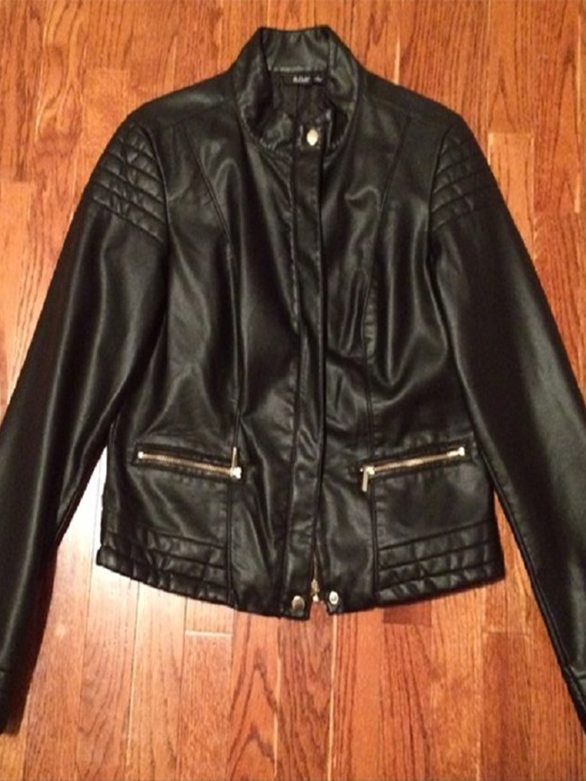 a.n.a Faux Leather Motorcycle Jacket, Color: Black - JCPenney