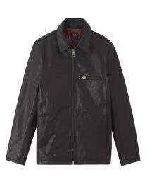A.P.C. No Fun Black Leather Jacket