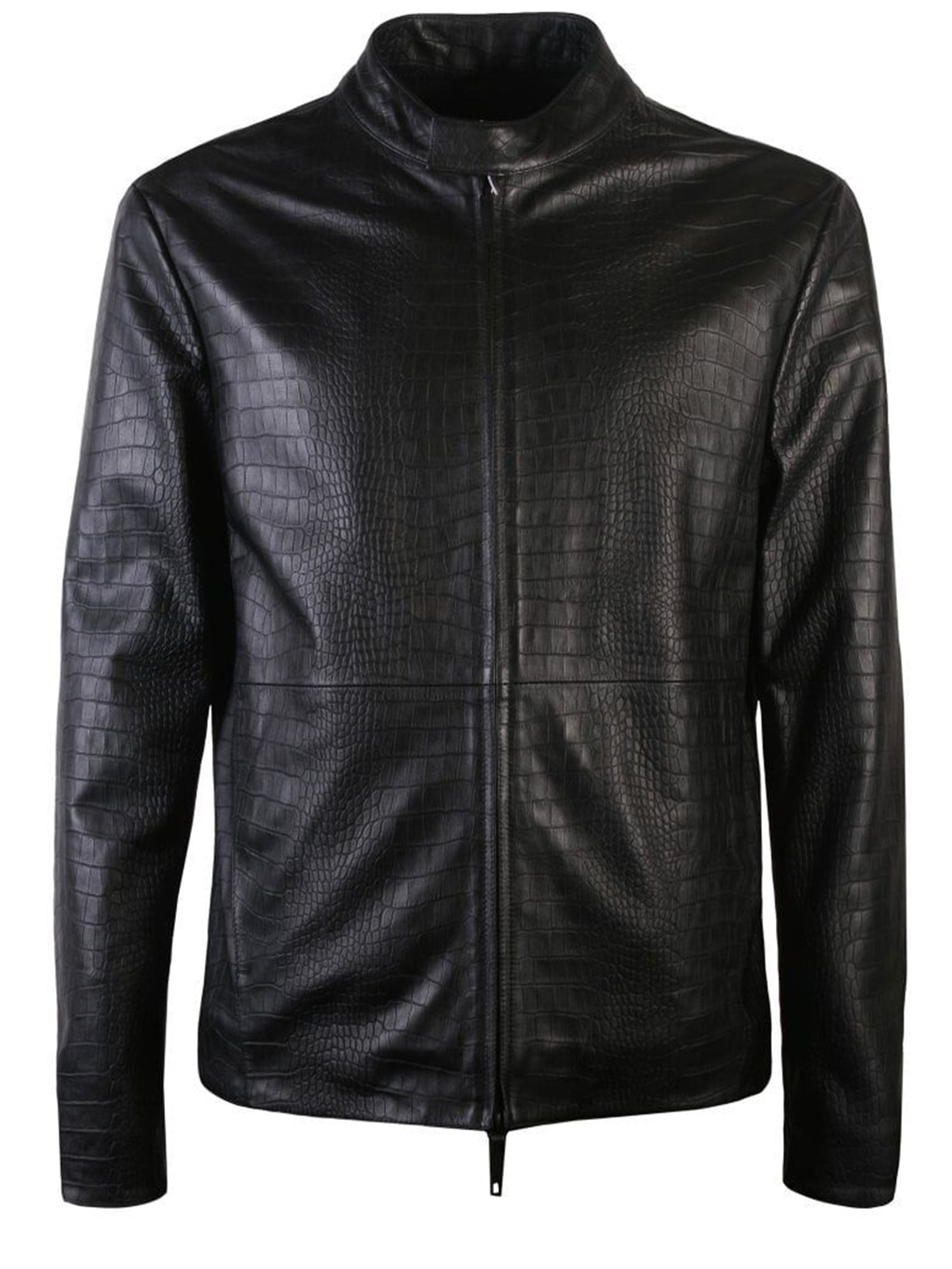 Armani Collezioni Black Leather Jacket