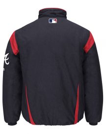 Atlanta Braves Majestic Navy On-Field Therma Base Thermal Full-Zip Jacket