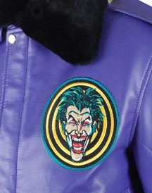 Batman Henchman Joker Goon Purple Bomber Fur Jacket