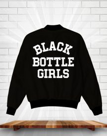 Black Bottle Boys Jacket Varsity Bomber Jacket With Custom Name