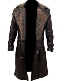 Blade Runner 2049 Ryan Gosling (Officer K) Fur Lapel Collar Leather Coat