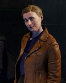 Blood & Truth Anne Marks Brown Leather Jacket