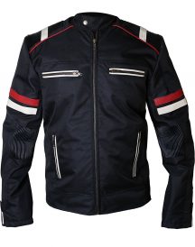Café Racer Biker Retro Slimfit Black High Quality Cordura Jacket