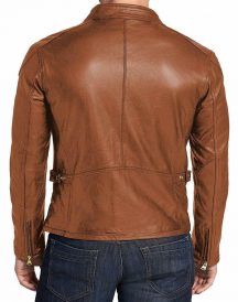 Children Fashion Boys Brown Leather Jacket
