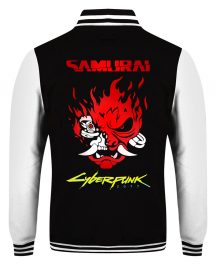 Cyberpunk 2077 Samurai Skull Varsity Jacket