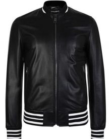 Dolce And Gabbana Leather Bomber Jacket
