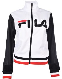 Fila White and Black Leather Jacket