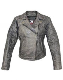 Garcia Grey Casual Slim Biker Leather Jacket