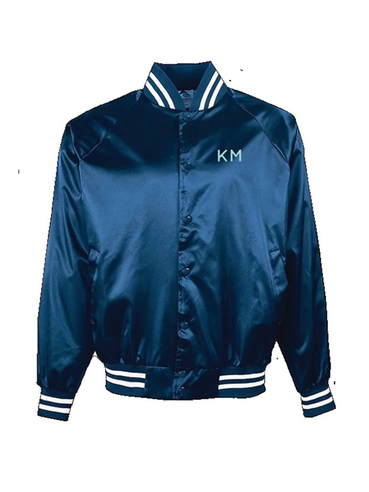 Giddy Up Blue Bomber Satin Jacket