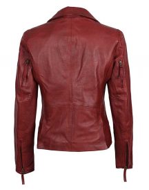 Girls Fitted Rust Double Zippered Perfecto Jacket