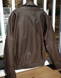 Handyman Club Brown Bomber Leather Jacket
