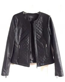 Harve Benard Black Faux Leather Jacket