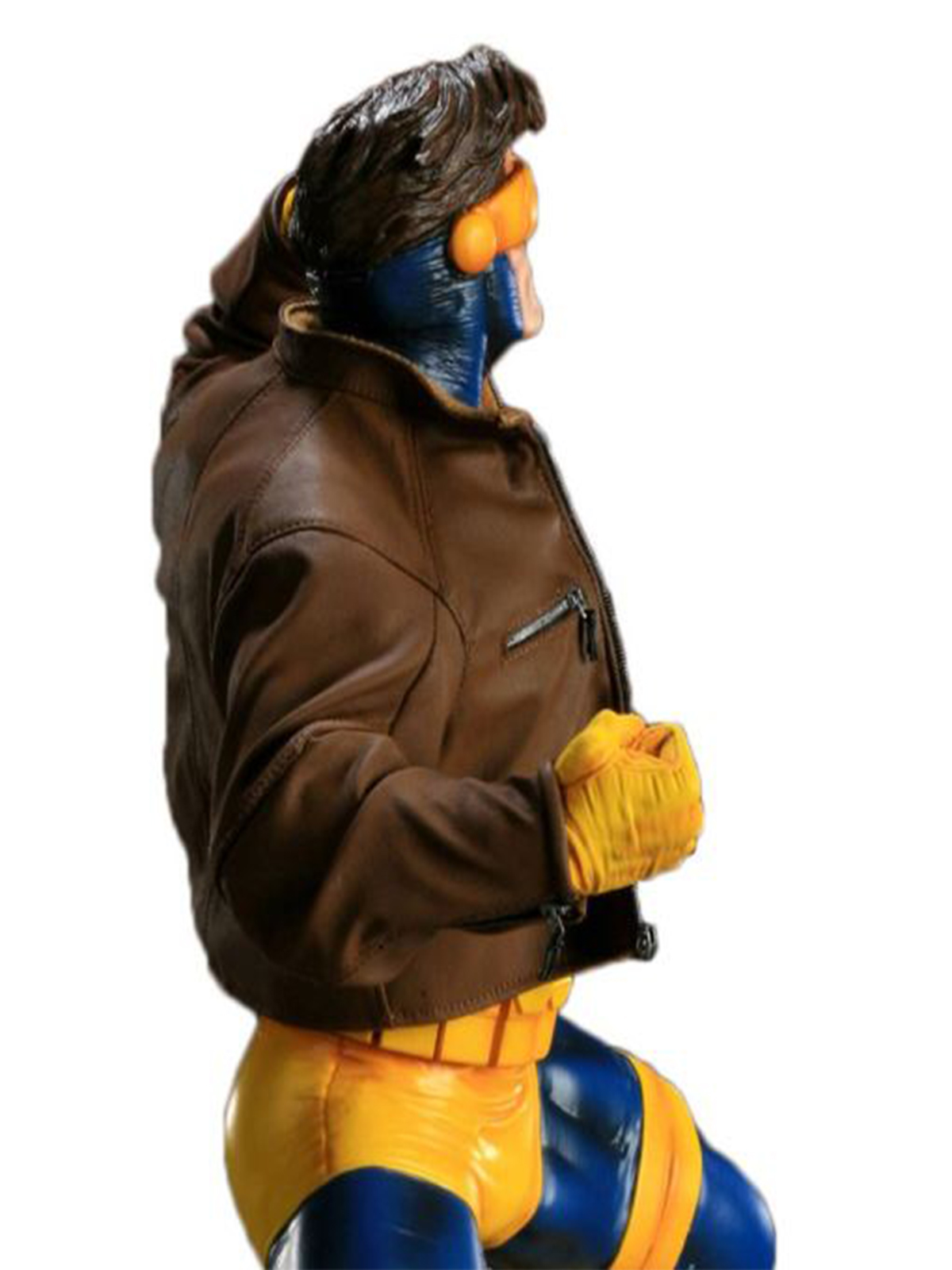 Jim Lee Cyclops Brown Leather Jacket