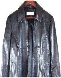 Jones New York Black Genuine Leather Jacket