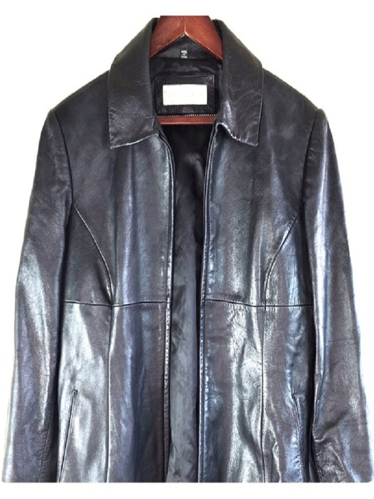 Jones New York Black Genuine Leather Jacket