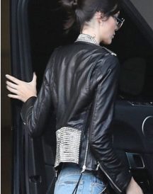 Kendall Jenner Black Leather Jacket