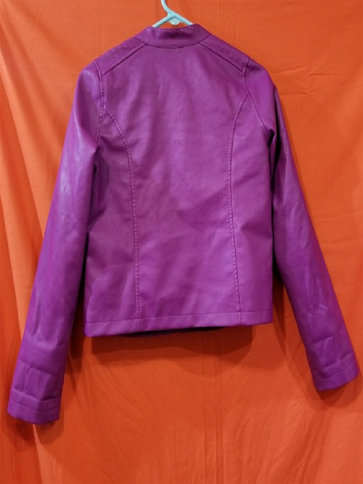 Kids Fashion Purple Leather Jacket