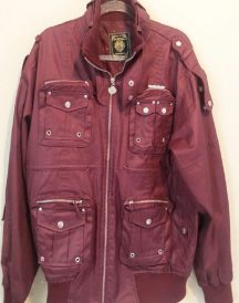 Live Mechanics Burgundy Bomber Jacket