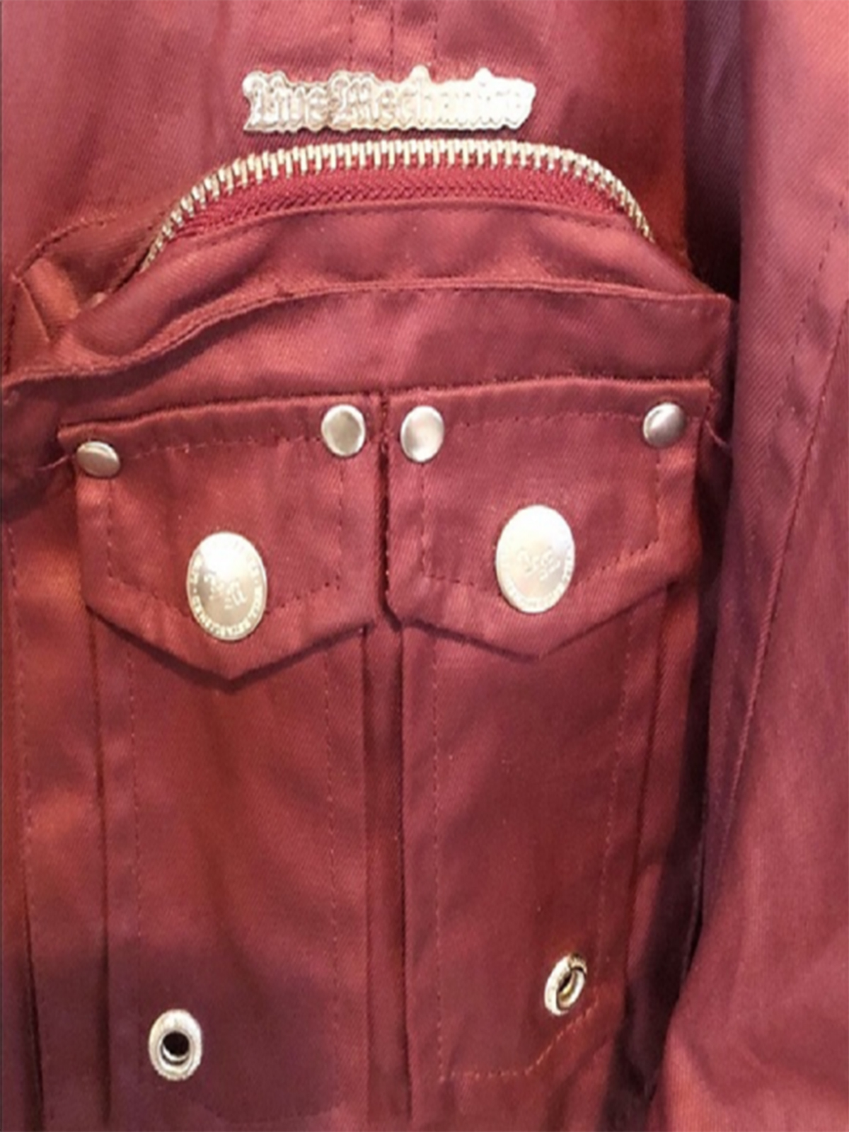 Live Mechanics Burgundy Bomber Jacket