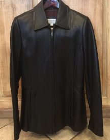 Liz Claiborne Soft Black Leather Jacket