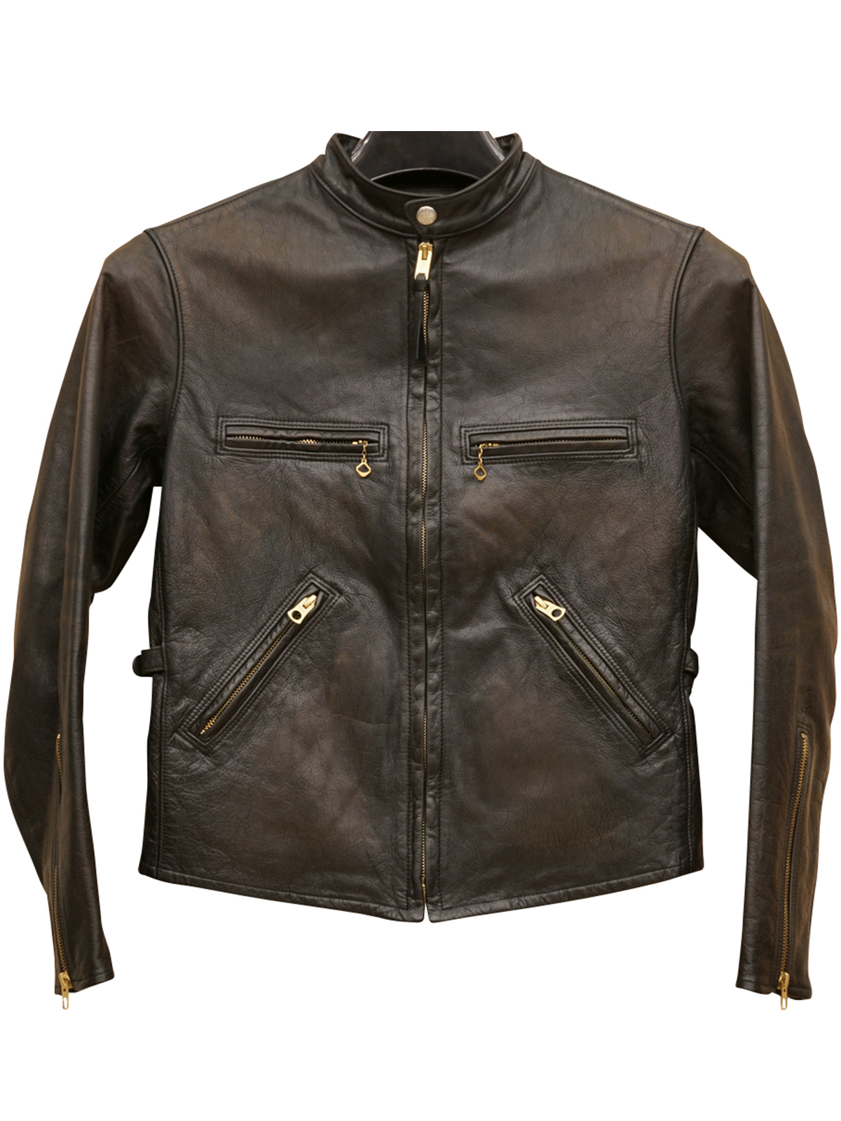 rrl slim fit leather jacket