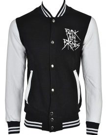 Mens BVB Rebels Black Leather Jacket