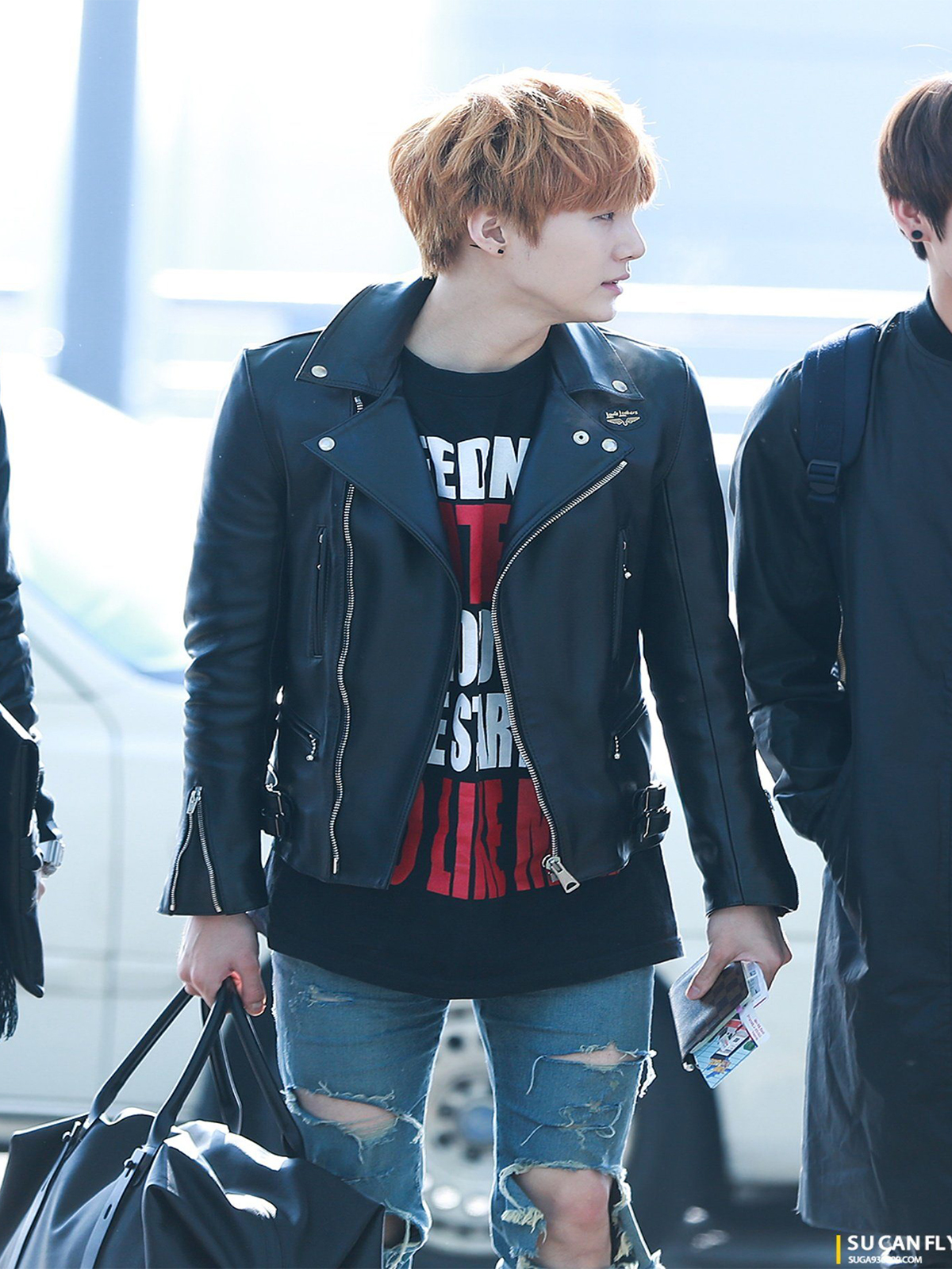 Suga leather jacket store