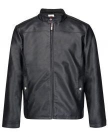 Mens Lee Cooper Biker Pu Leather Jacket