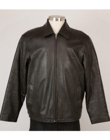 Mens Member’s Mark Black Leather Jacket
