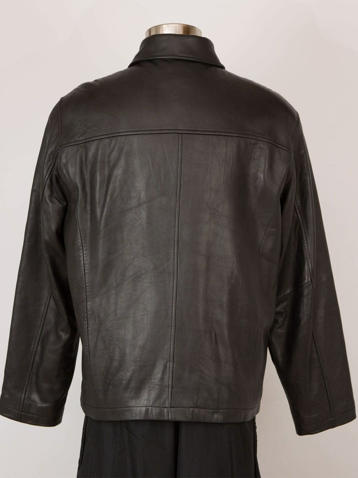 Mens Member’s Mark Black Leather Jacket
