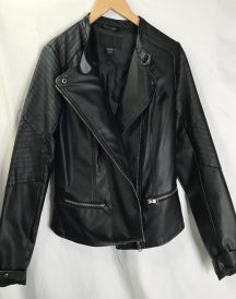 Mens Metaphor Black Leather Jacket
