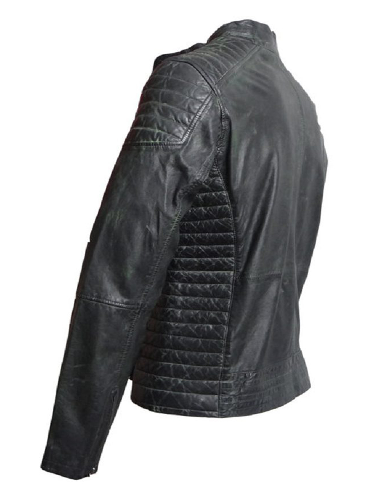 Men's Used Look Leather Jacket