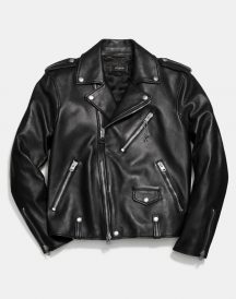 Men’s Coach Moto Black Leather Jacket