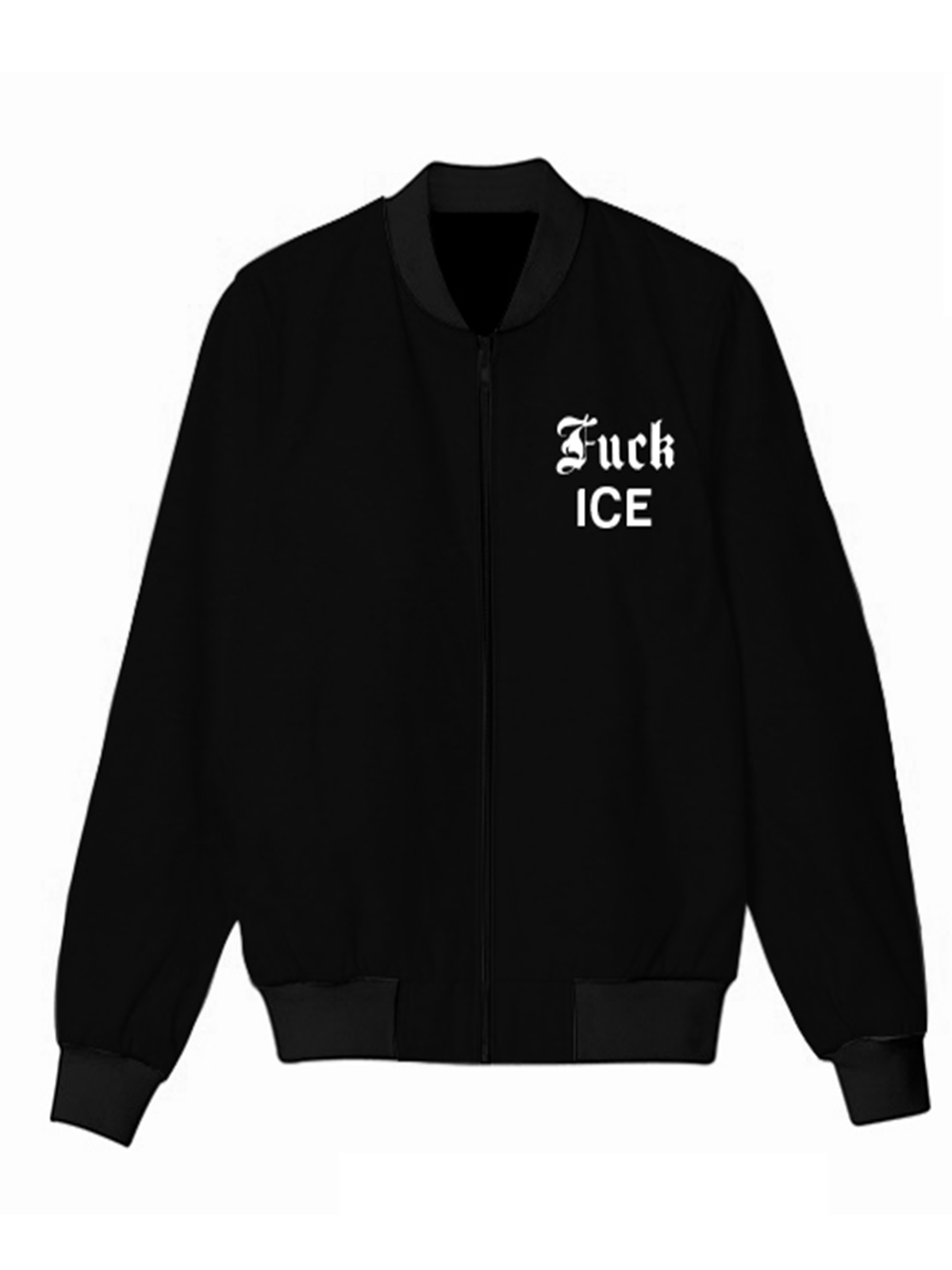 Men’s Fashion Fuck Ice Black Jacket